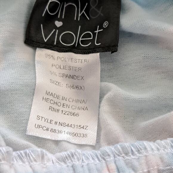 2 For $5 Sale Girl's Pink Violet Pastel Unicorn Sundress Size 6/6X - Picture 11 of 12